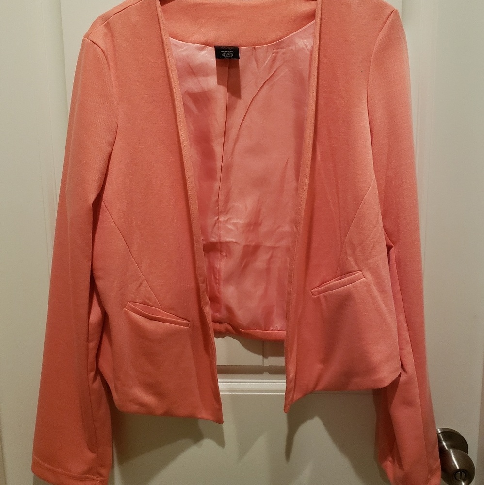 Trendy chic pink Peach blazer